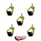Service Caster 2 Inch Bright Brass Hooded 3/8 Inch Threaded Stem Ball Casters SCC, 5PK SCC-TS01S20-POS-BB-38-5 - alternate 5